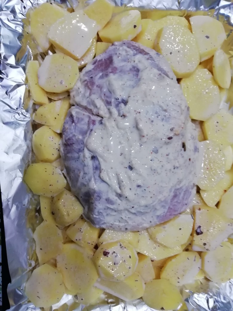 окорок свиной с картошкой в духовке рецепт | Дзен