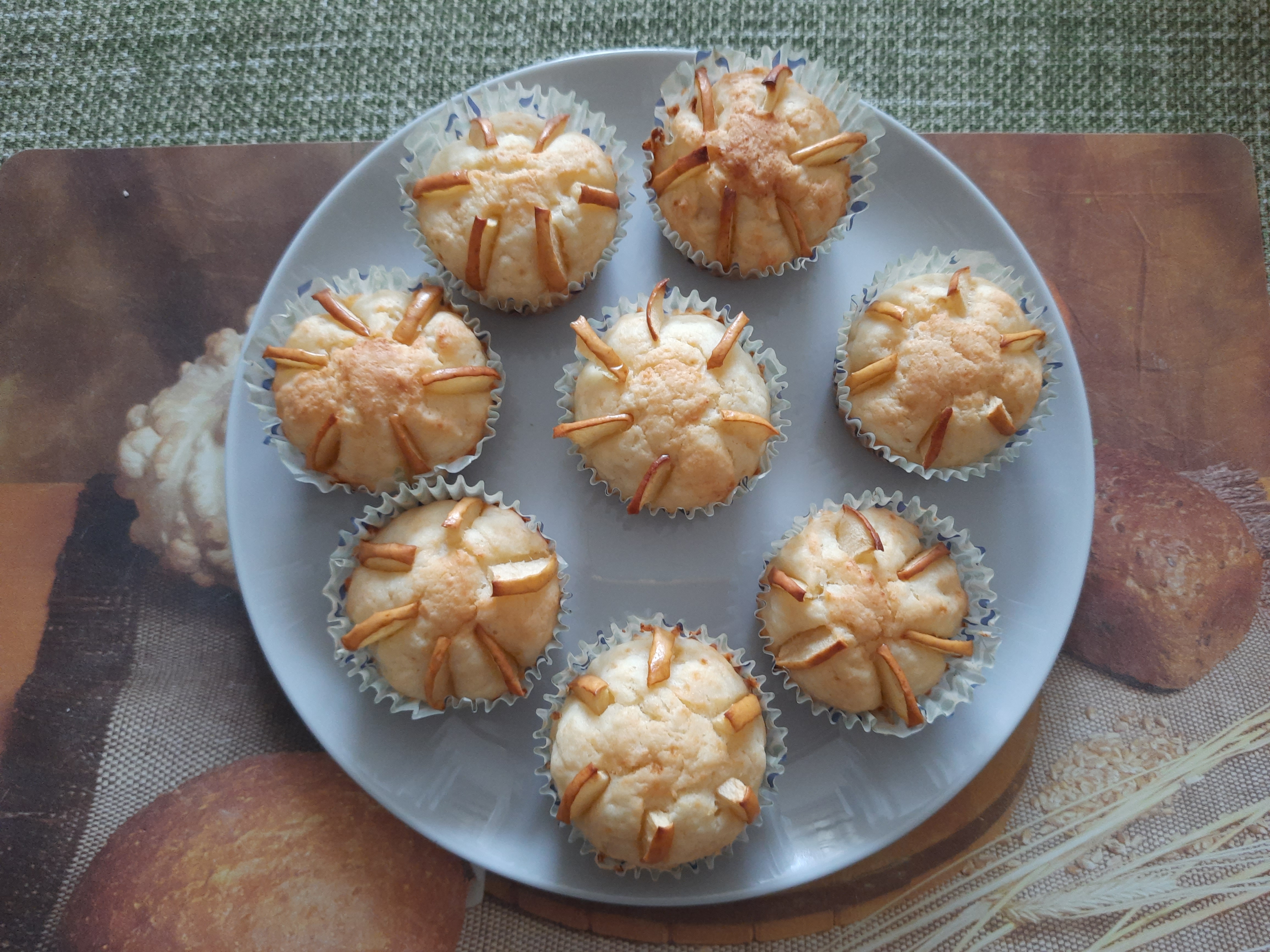 Творожный кекс с яблоками — рецепт с фото