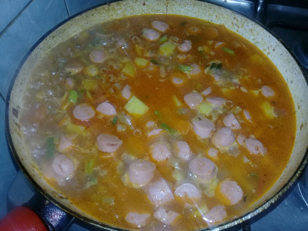 Макароны с сосисками